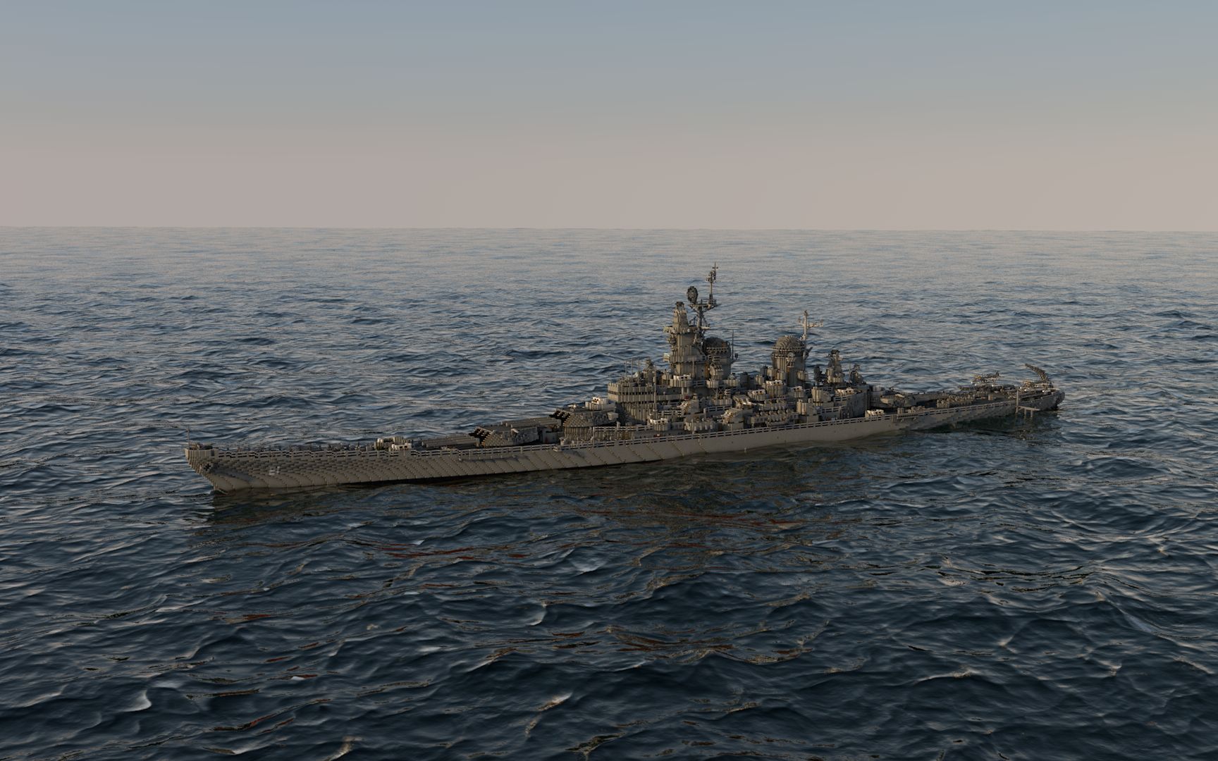 minecraft★我的世界★还原衣阿华级战列舰 2.5倍规模