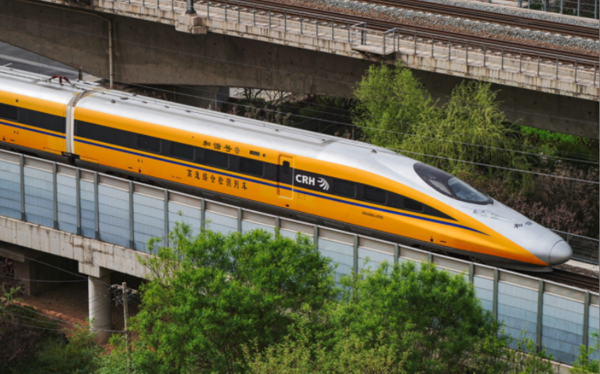 怀念一下不复存在的和谐号黄医生crh380系动检列车一般通过