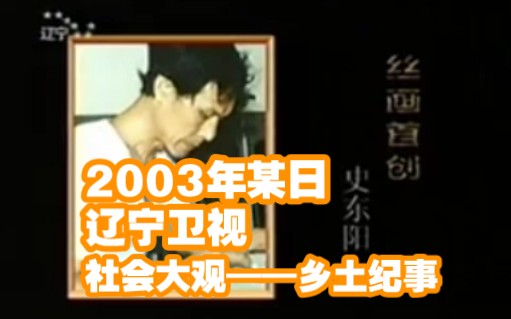 2003年某日辽宁卫视《社会大观》乡土纪事——丝画首创史东阳哔哩哔哩bilibili