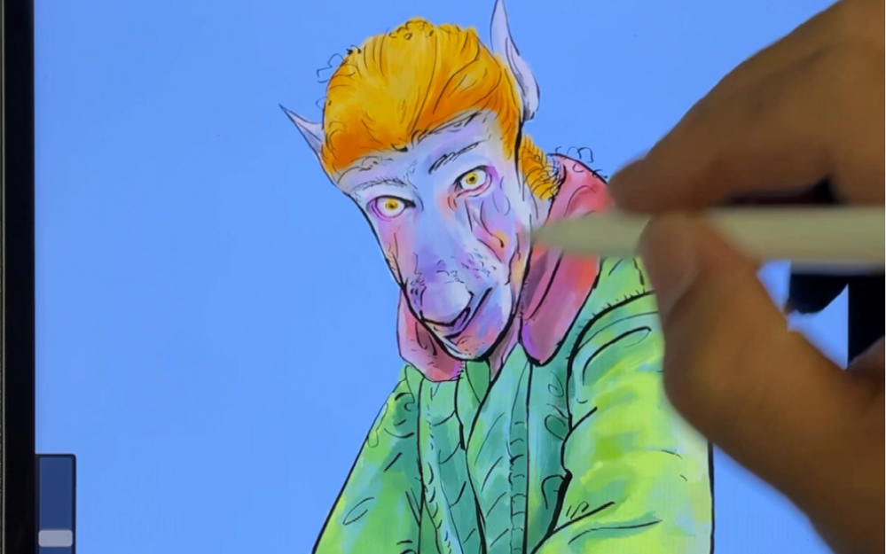 绘画过程|猩球崛起 人物画