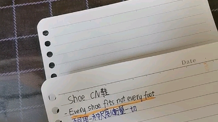 英语中高考 关于shoe你要知道的两句谚语哔哩哔哩bilibili