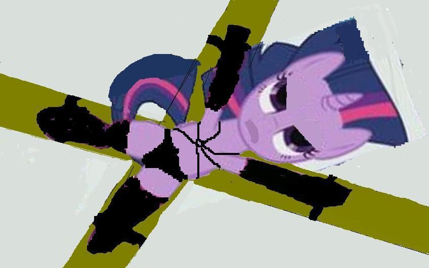 【手绘】小马哲学 如何将紫悦绑到架子上(画图)