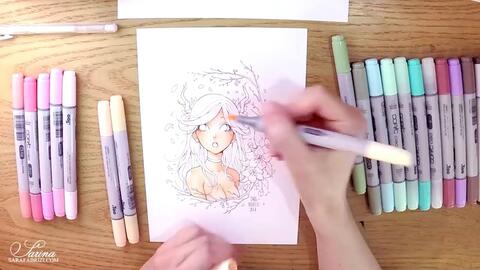 HOW TO DRAW FIRE with Copic Markers 