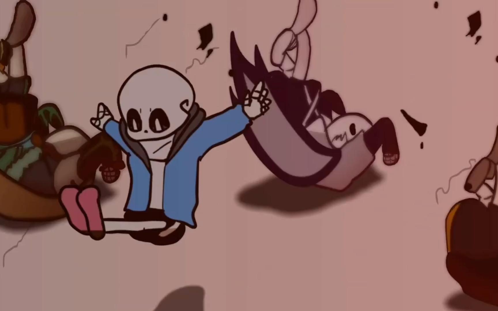 【undertale动画/中文字幕】 underverse全员的《rolling girl》