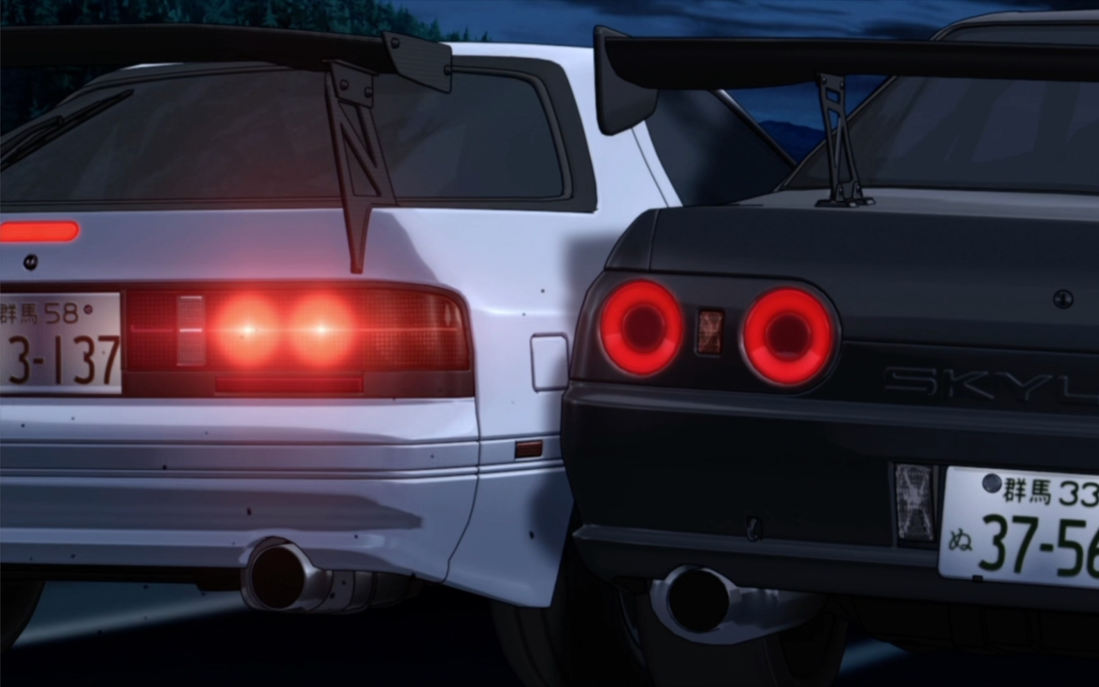 头文字d 凉介vs死神11 第五撞,gtr直接将fc往外挤