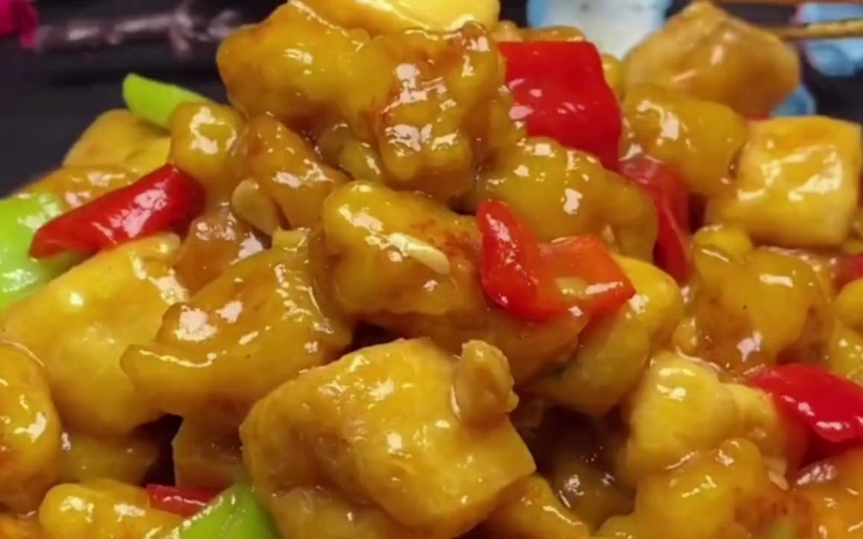 家常菜-肉段溜豆腐泡,你喜欢吗?