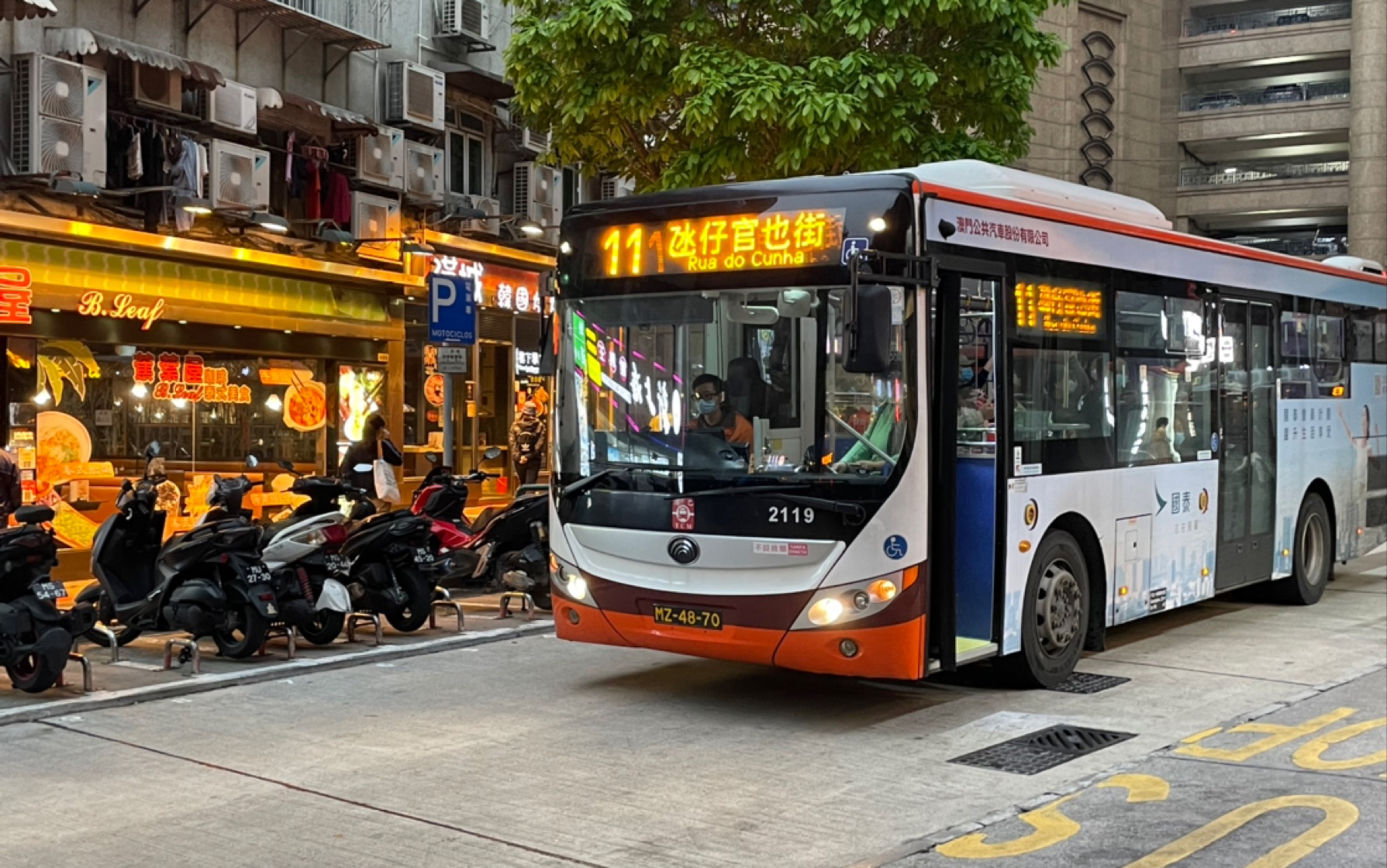 澳门巴士11路车内展望