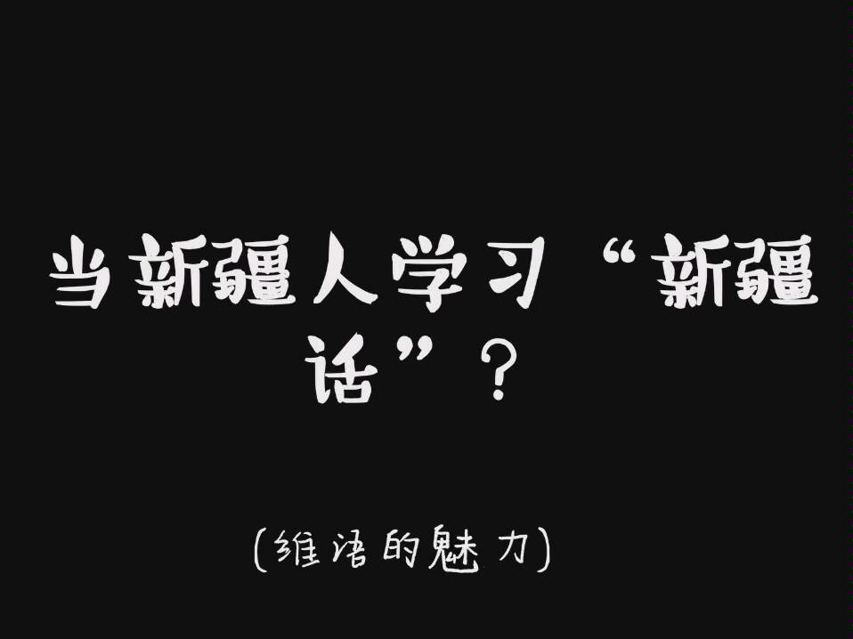 不是所有的新疆人都说维吾尔族语的,还好最后我模模糊糊大概说下来了,不得不说维语真的很好听啊!哔哩哔哩bilibili