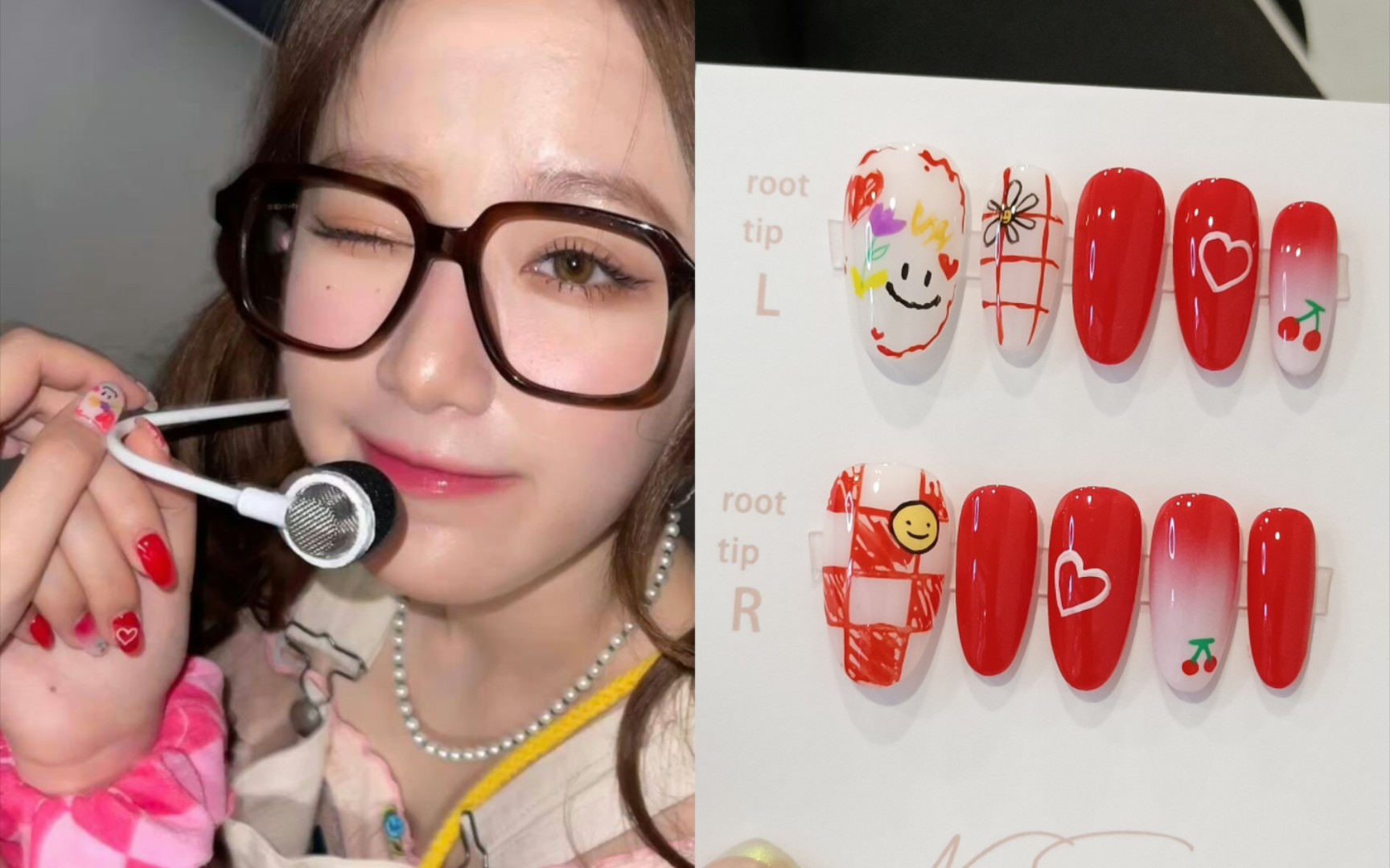 gidle叶舒华queencard回归期打歌舞台同款美甲穿戴甲-九烨烨-九烨烨