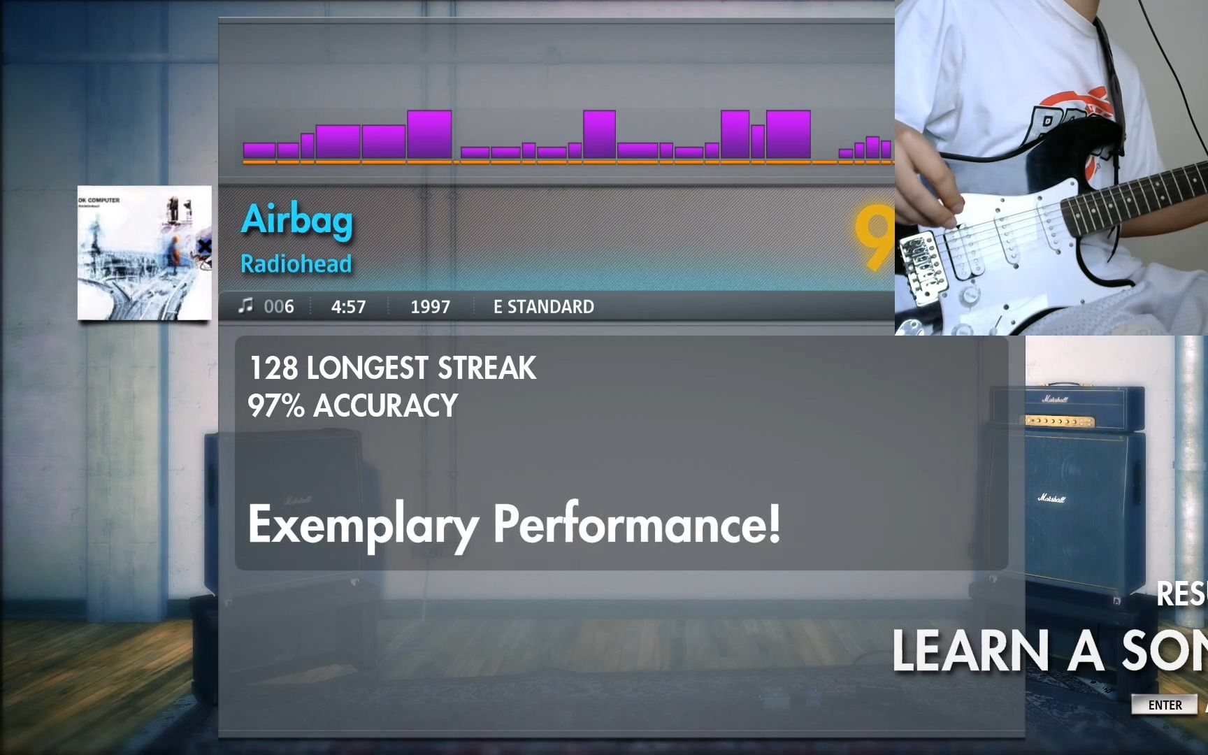 《Airbag》 Radiohead 摇滚史密斯 Rocksmith DLC 初次录制,主音吉他准确率97%哔哩哔哩bilibili