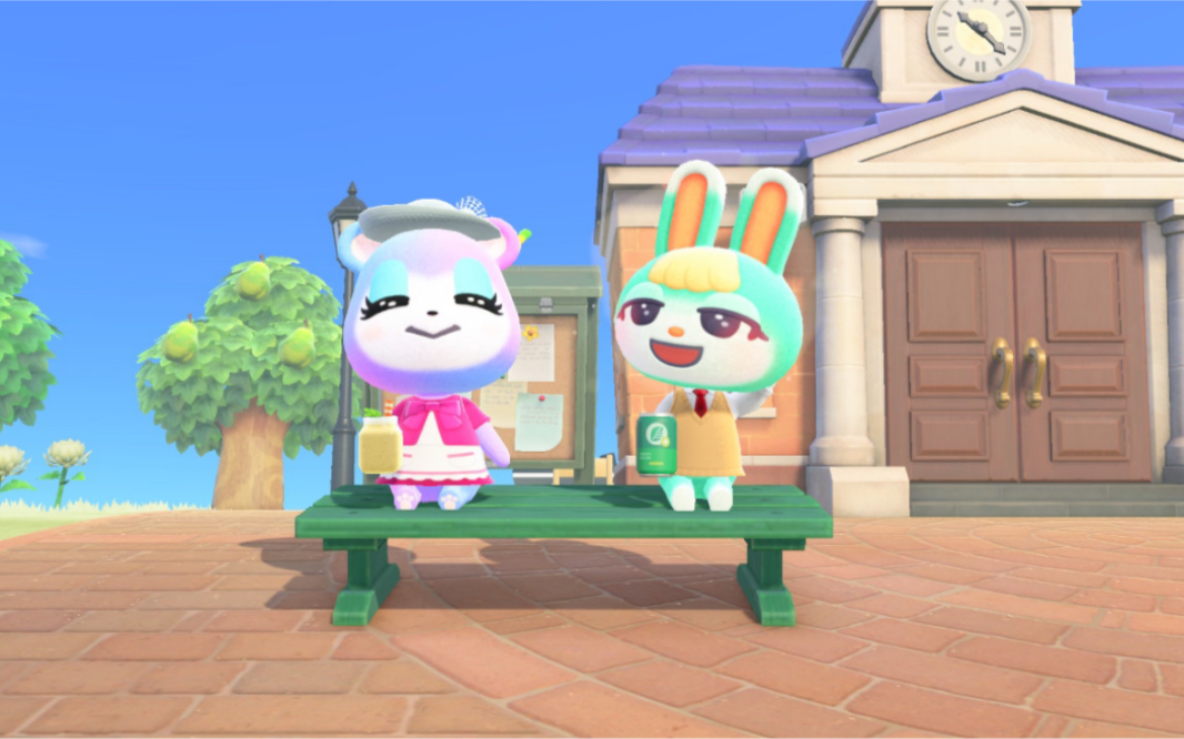 动森可爱的男兔子跳舞