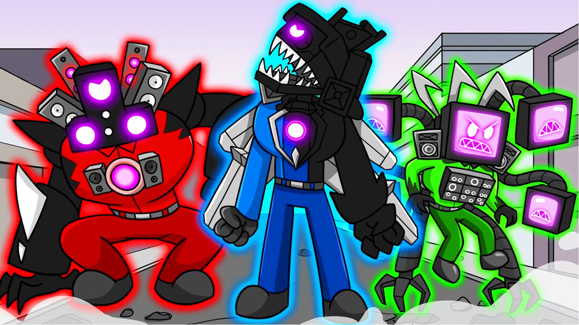 电视人动画:泰坦电视人vs马桶人升级版,城市命运悬一线啊!