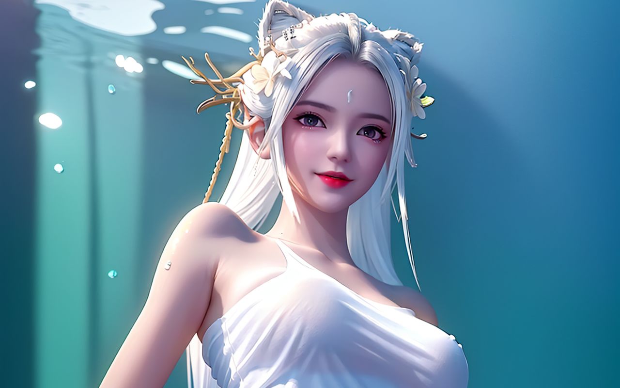 ai国漫女神白冰岚,俏皮可爱的小狐狸身材也不错