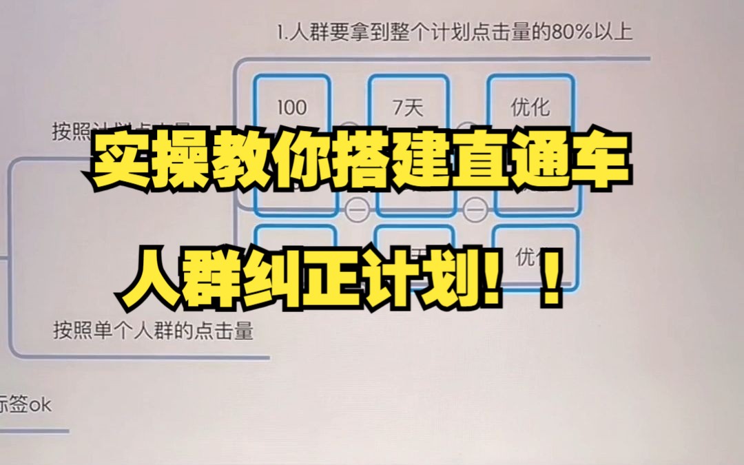 淘宝天猫运营干货实操教你搭建直通车人群纠正计划!哔哩哔哩bilibili