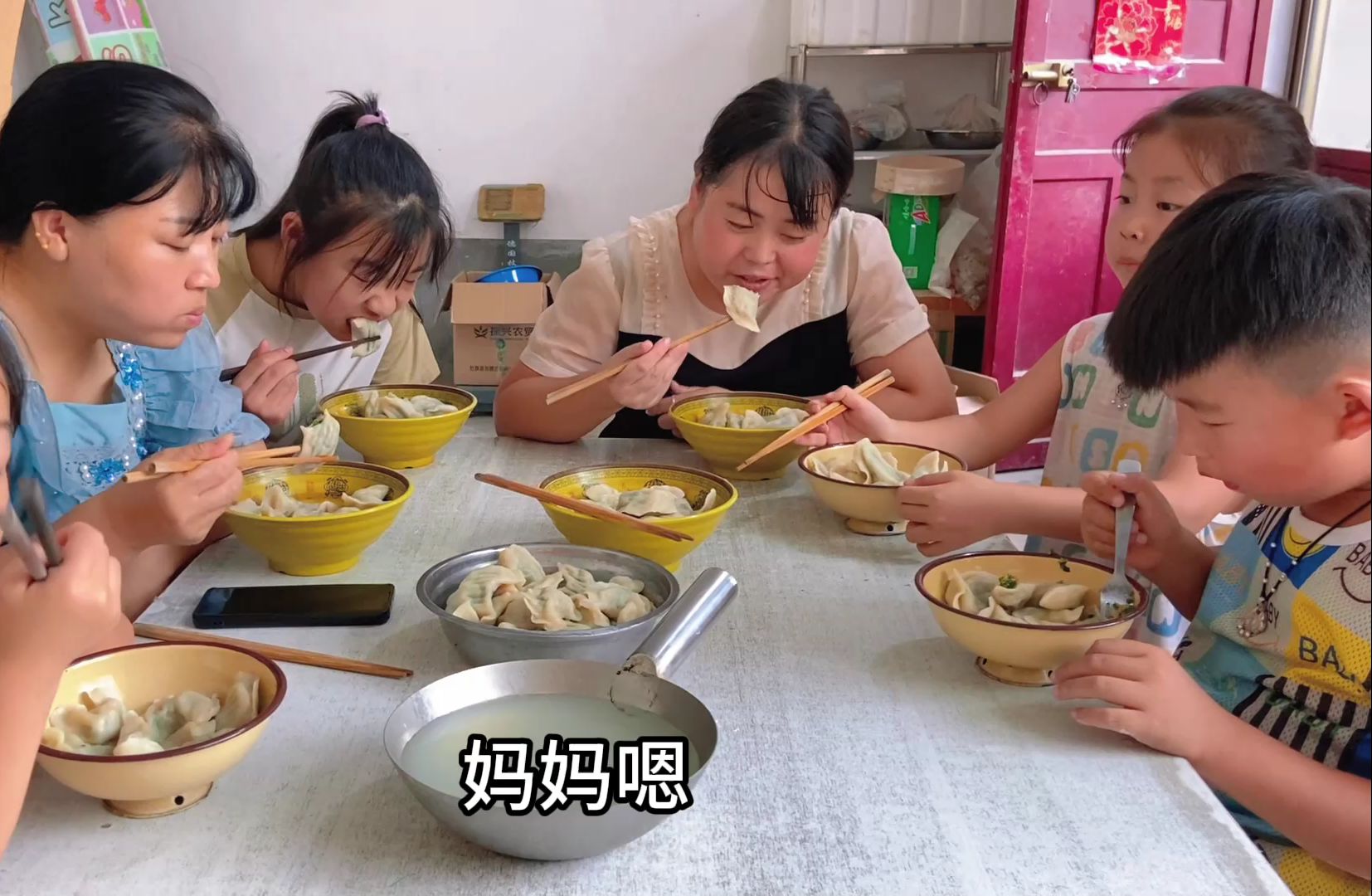 地里割点韭菜,今天包韭菜肉饺子,皮薄馅足,大人小孩吃香喷喷哔哩哔哩bilibili