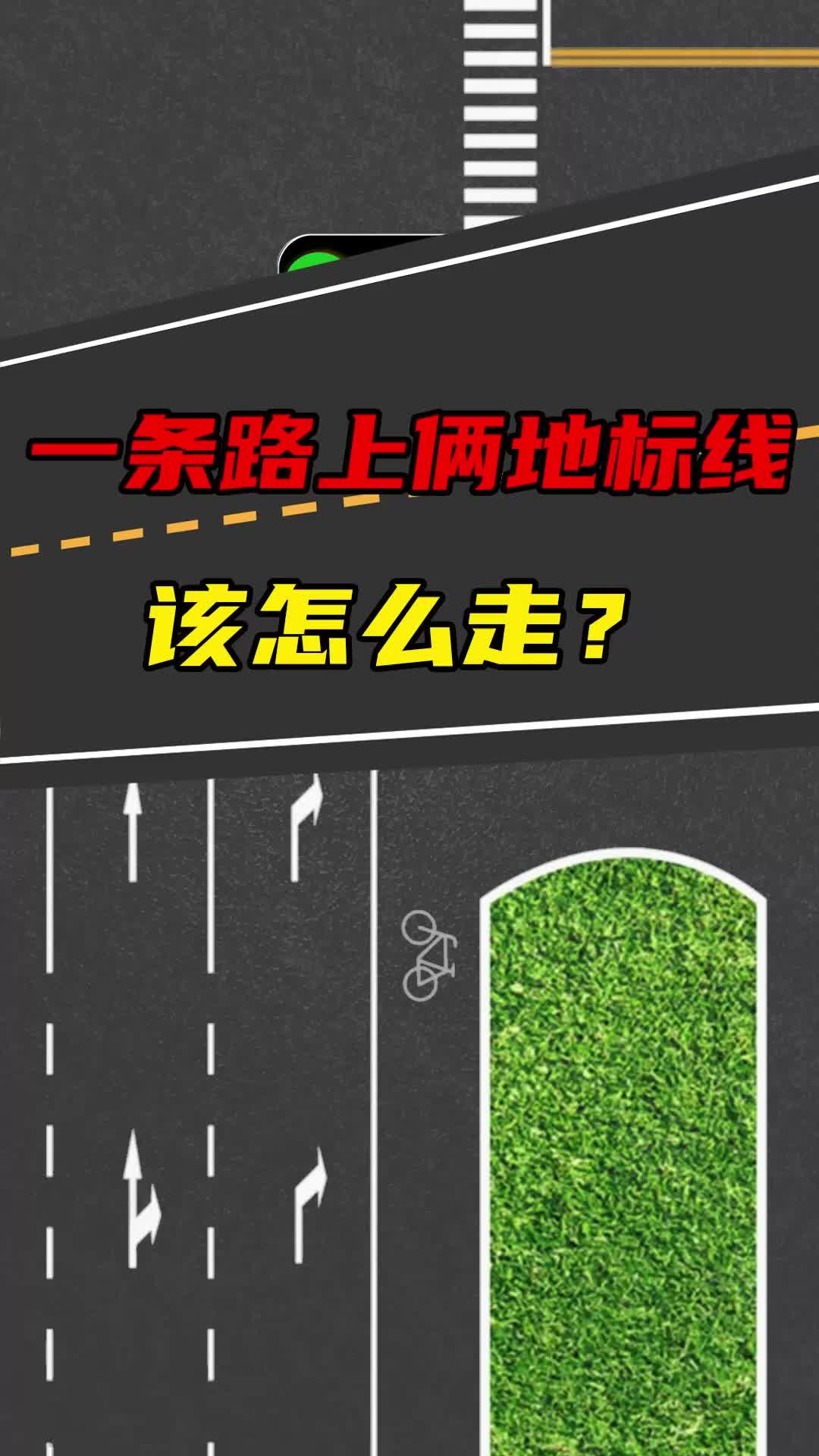 一条路上俩地标线,该怎么走?
