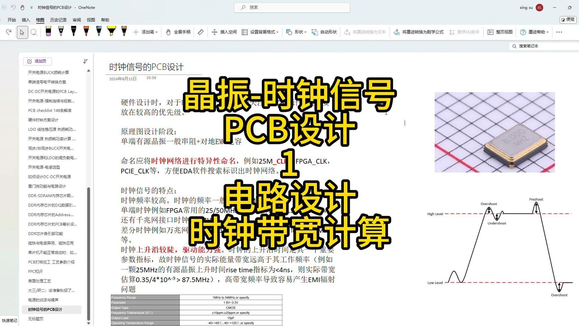 时钟信号PCB设计1时钟的电路设计,时钟信号的特点,时钟信号带宽计算哔哩哔哩bilibili