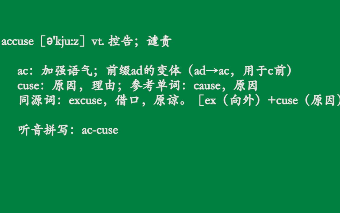 四级六级单词巧记速记(词根+词缀+词源)accuse  acknowledge哔哩哔哩bilibili