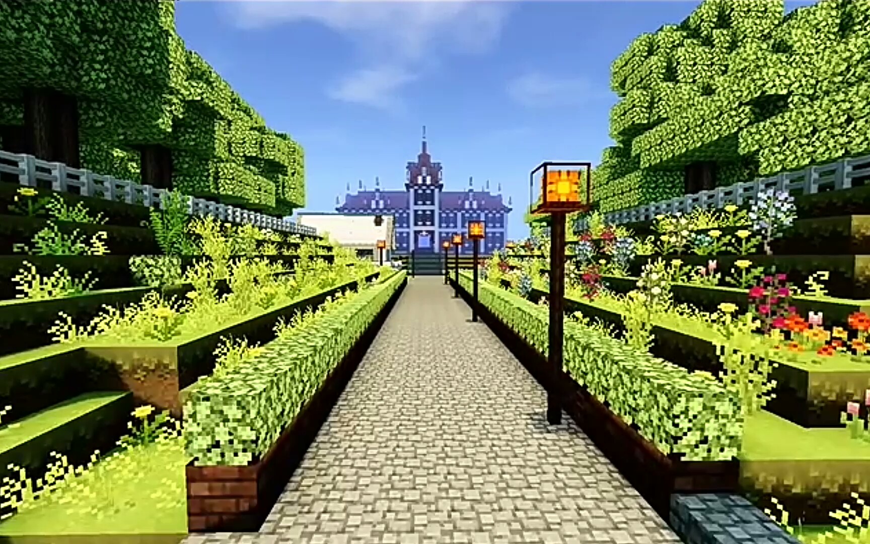 【Minecraft】城市一角—几种小路的设计_哔哩哔哩_bilibili