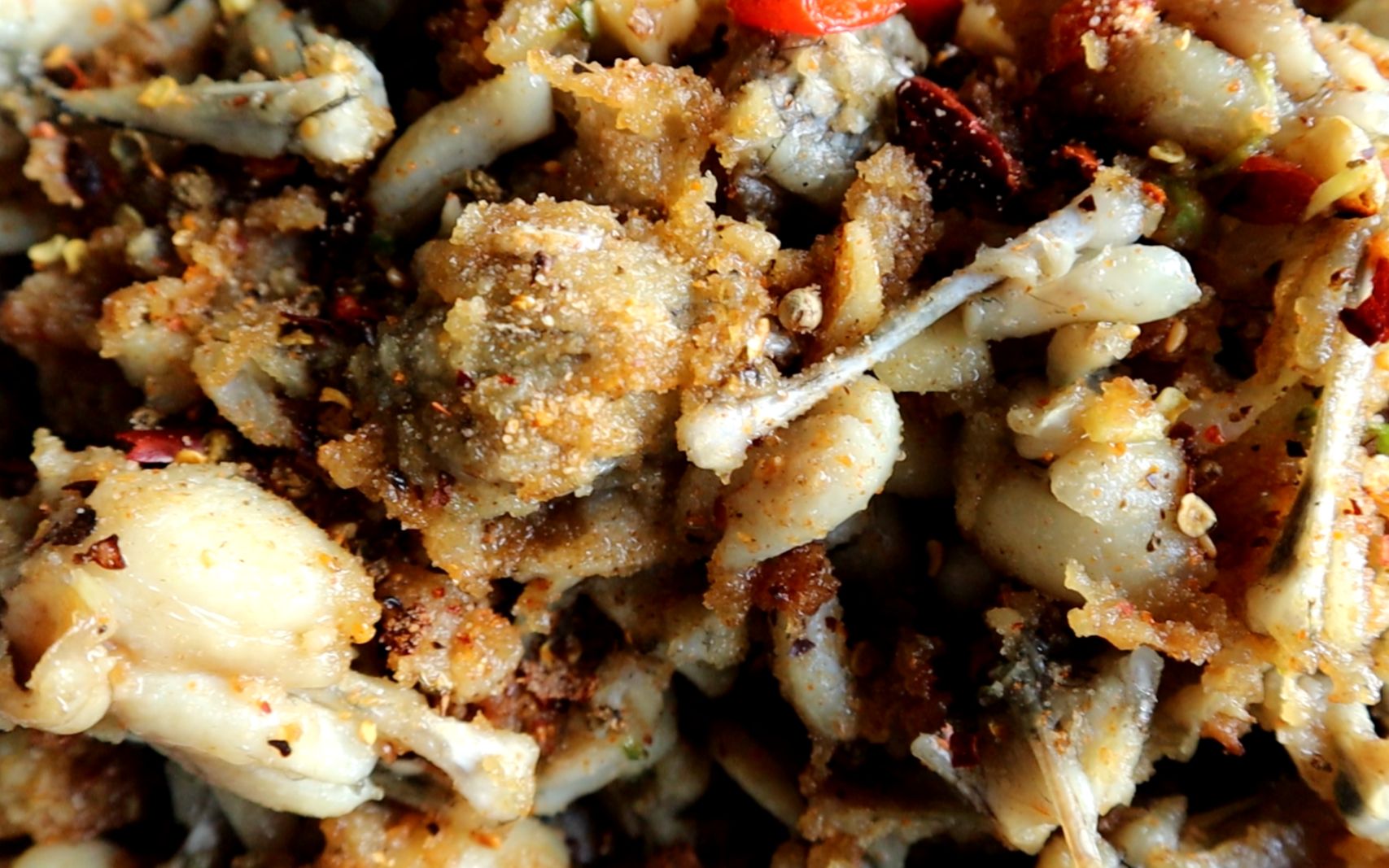 家常下饭菜"椒盐牛蛙"酥脆爽口,鲜嫩美味,吃得停不下来