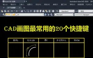 CAD画图最常用的20个快捷键
