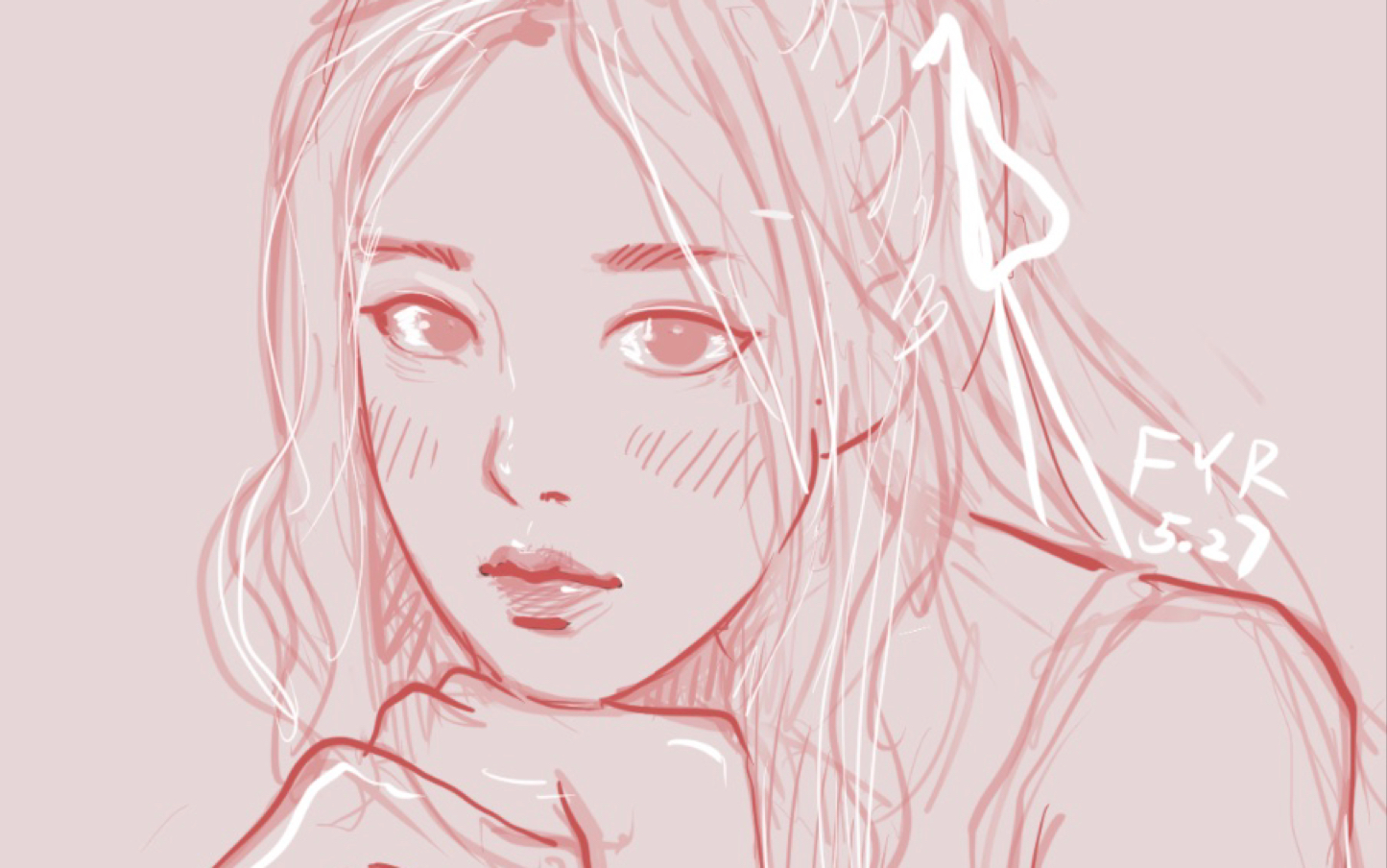 【procreate】绘画过程 胡乱摸鱼 rose朴彩英