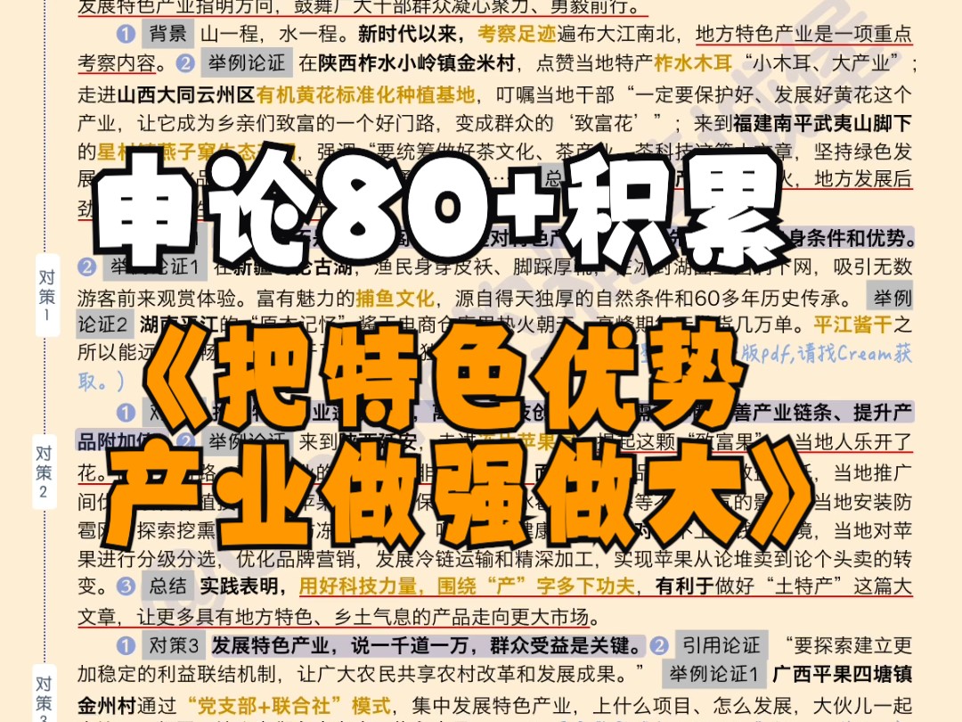 人民日报每日精读|把特色优势产业做强做大|申论80+积累哔哩哔哩bilibili