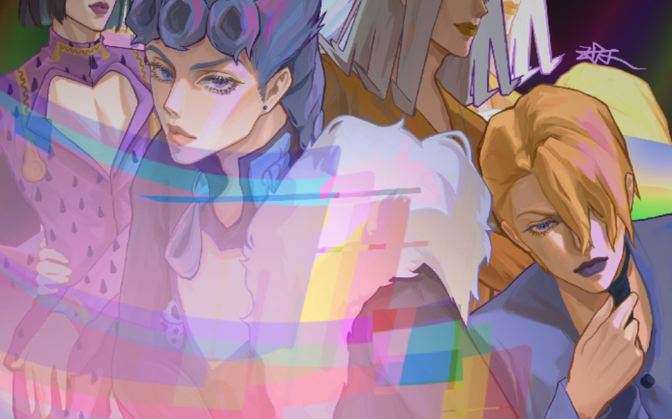 【ipad-procreate】jojo黄金之风 布加拉提小队