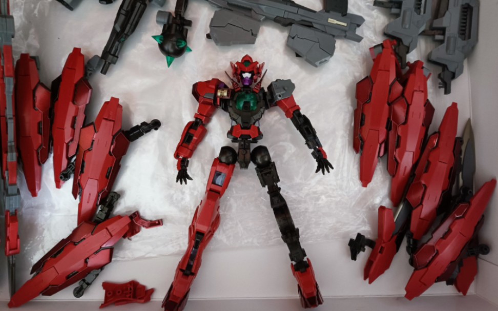 大班8816 红色正义女神f骨架武器分享 mb样式 带八盾 双斩舰刀 高达