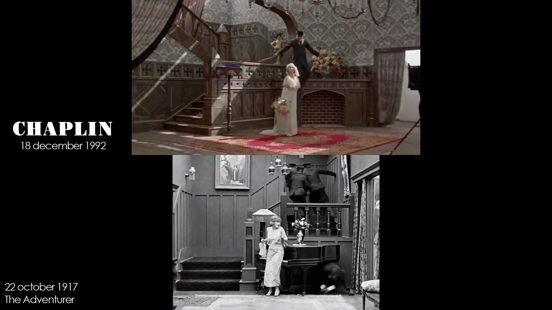 [图]【卓别林】 版本对比 1992年版电影 所有卓别林历代版本电影 Chaplin (1992) - scene comparisons