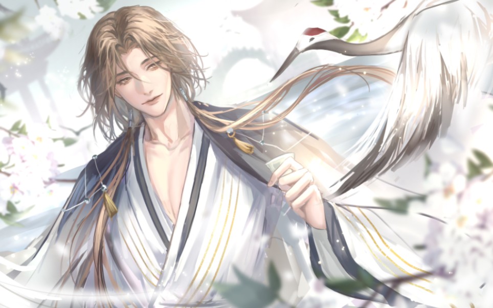 【代号鸢‖绘画过程】周瑜-与鹤