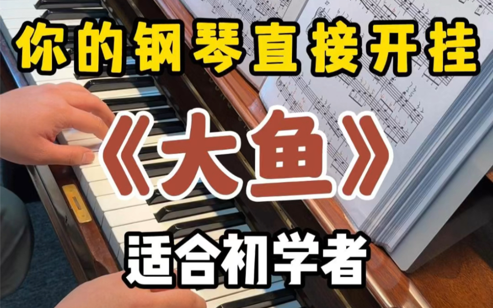 初学者也能弹的35首之《大鱼》钢琴谱+指法标注哔哩哔哩bilibili