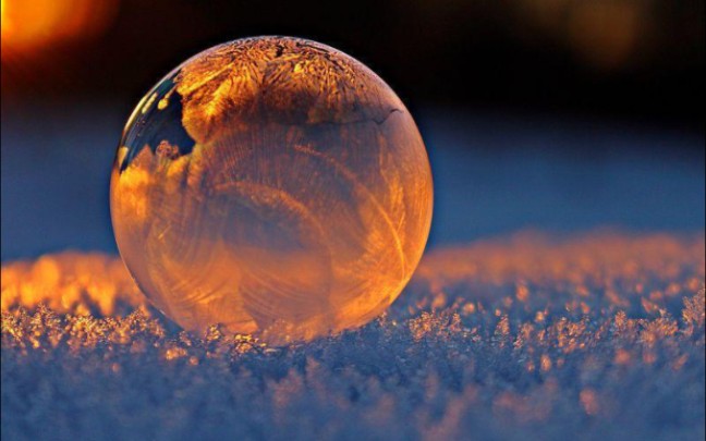 快来看看泡泡结冰有多美