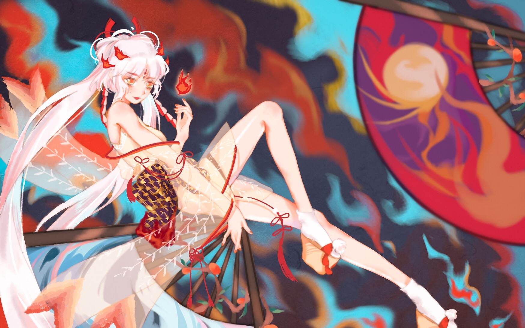 【阴阳师】不知火小姐姐的绘画过程