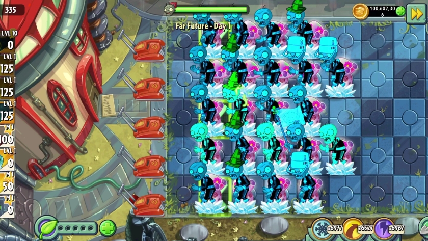 【pvz2国际版】当我把未来世界第一关的所有僵尸都变成未来巨人会怎么