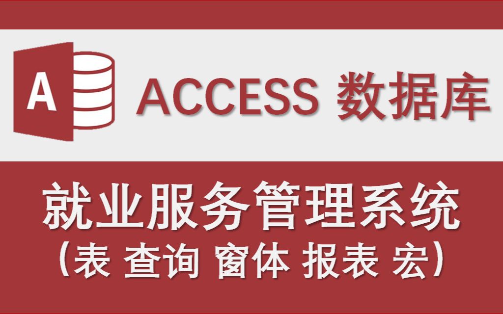 【就业服务管理系统】Access数据库系统设计制作实例哔哩哔哩bilibili