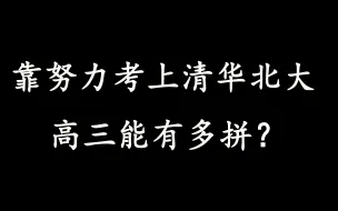 下载视频: 靠努力考上清华北大的人高三能有多拼