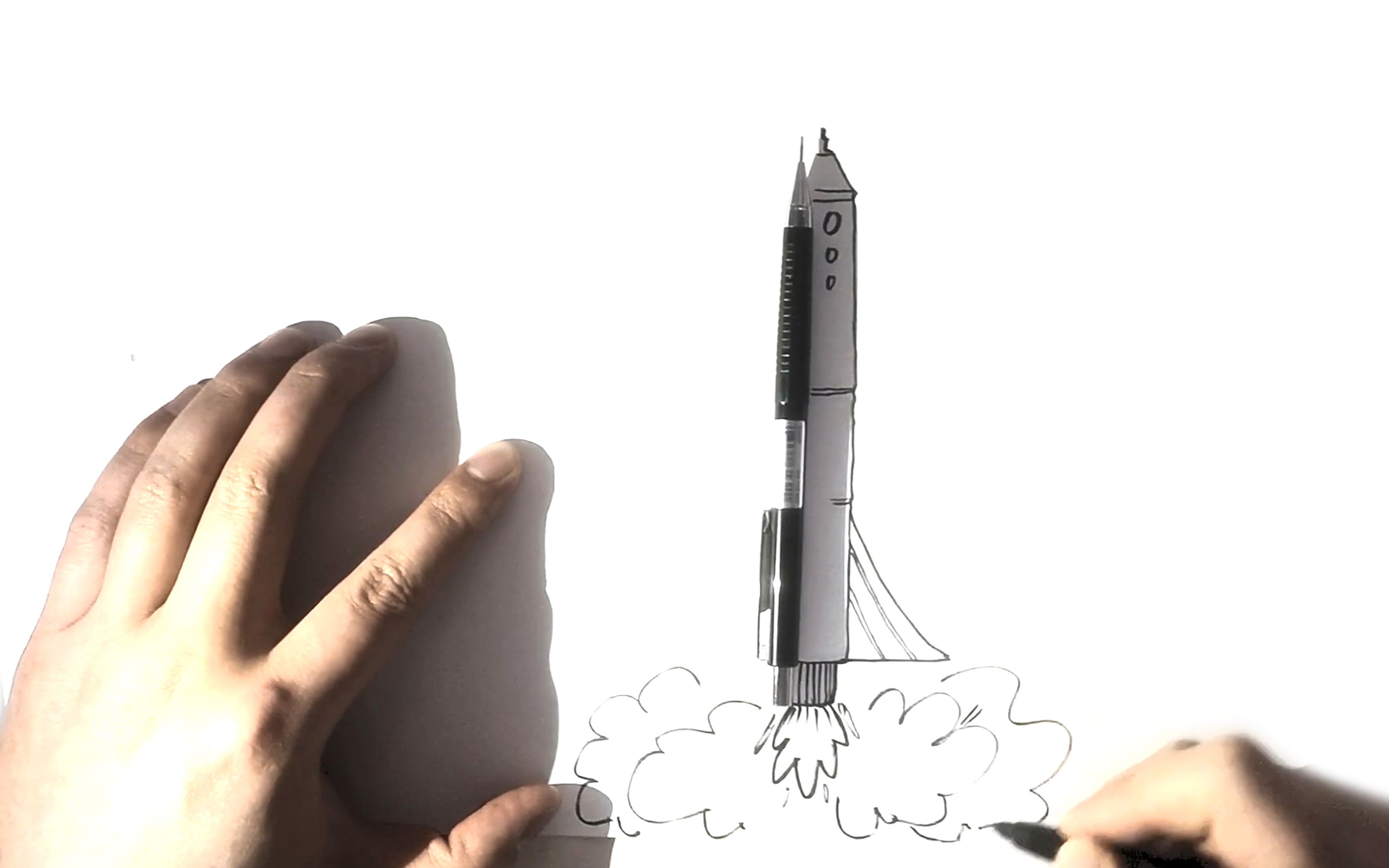 【创意投影画】在铅笔的影子上画画,挺好看的_哔哩哔哩_bilibili