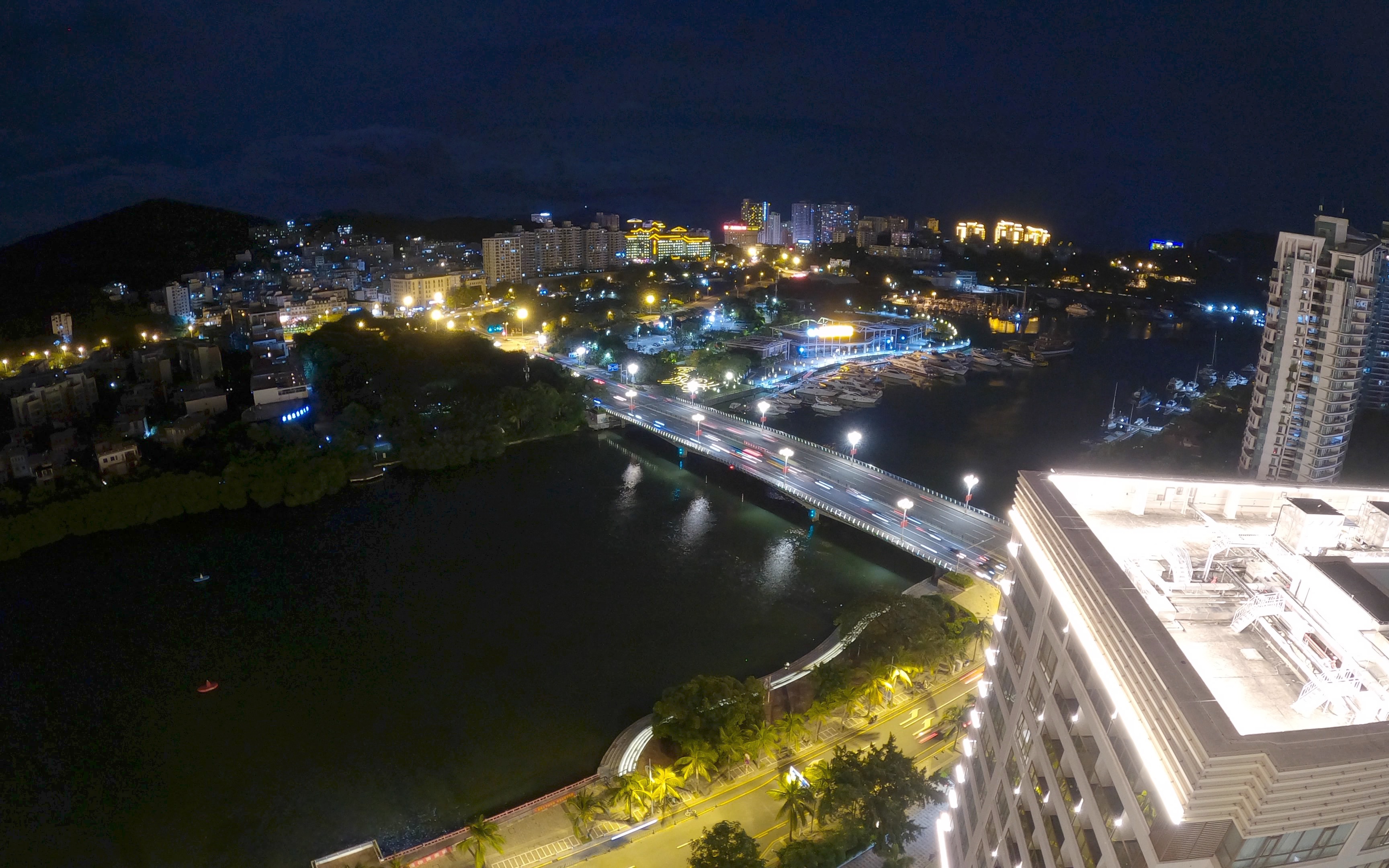 【4k】三亞市區夜景延時