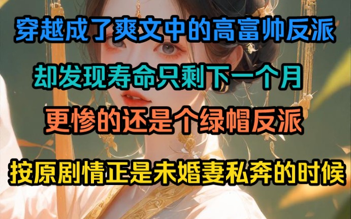 [图]穿越成了爽文中的高富帅反派，却发现寿命只剩下一个月，按原剧情发展正是未婚妻私奔的时候…