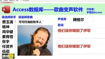 Access数据库——《可可托海的牧羊人》自动切换歌手声音演示