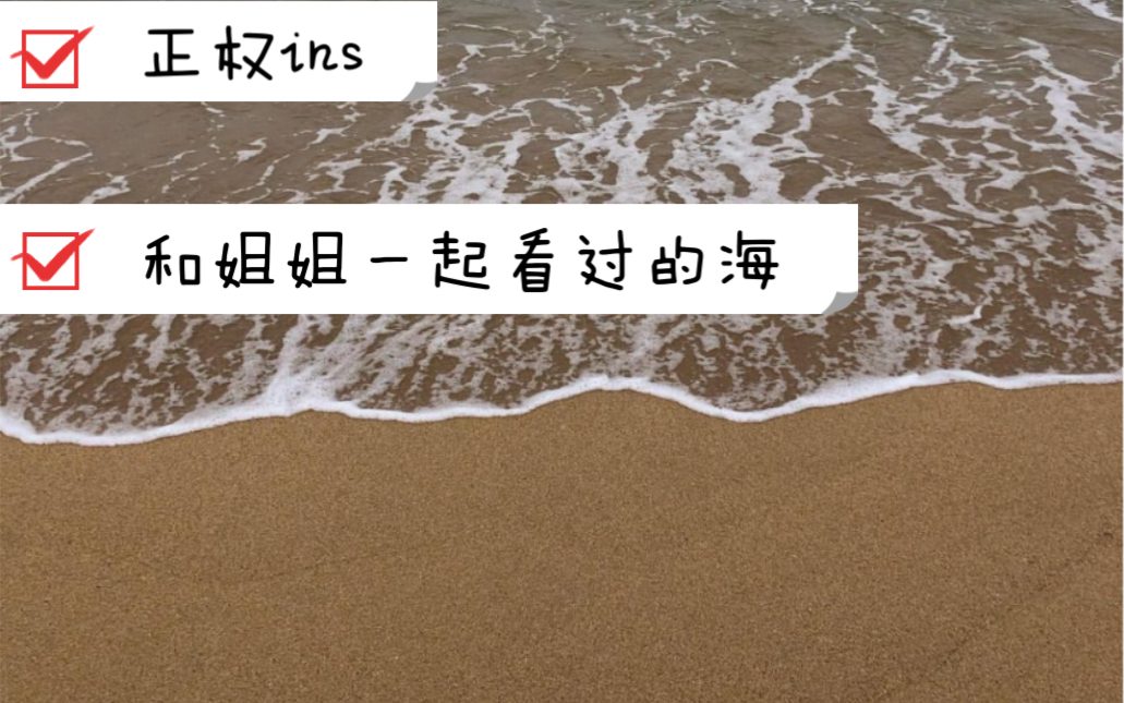 【恋爱换乘】正权ins 和姐姐一起看过的海哔哩哔哩bilibili