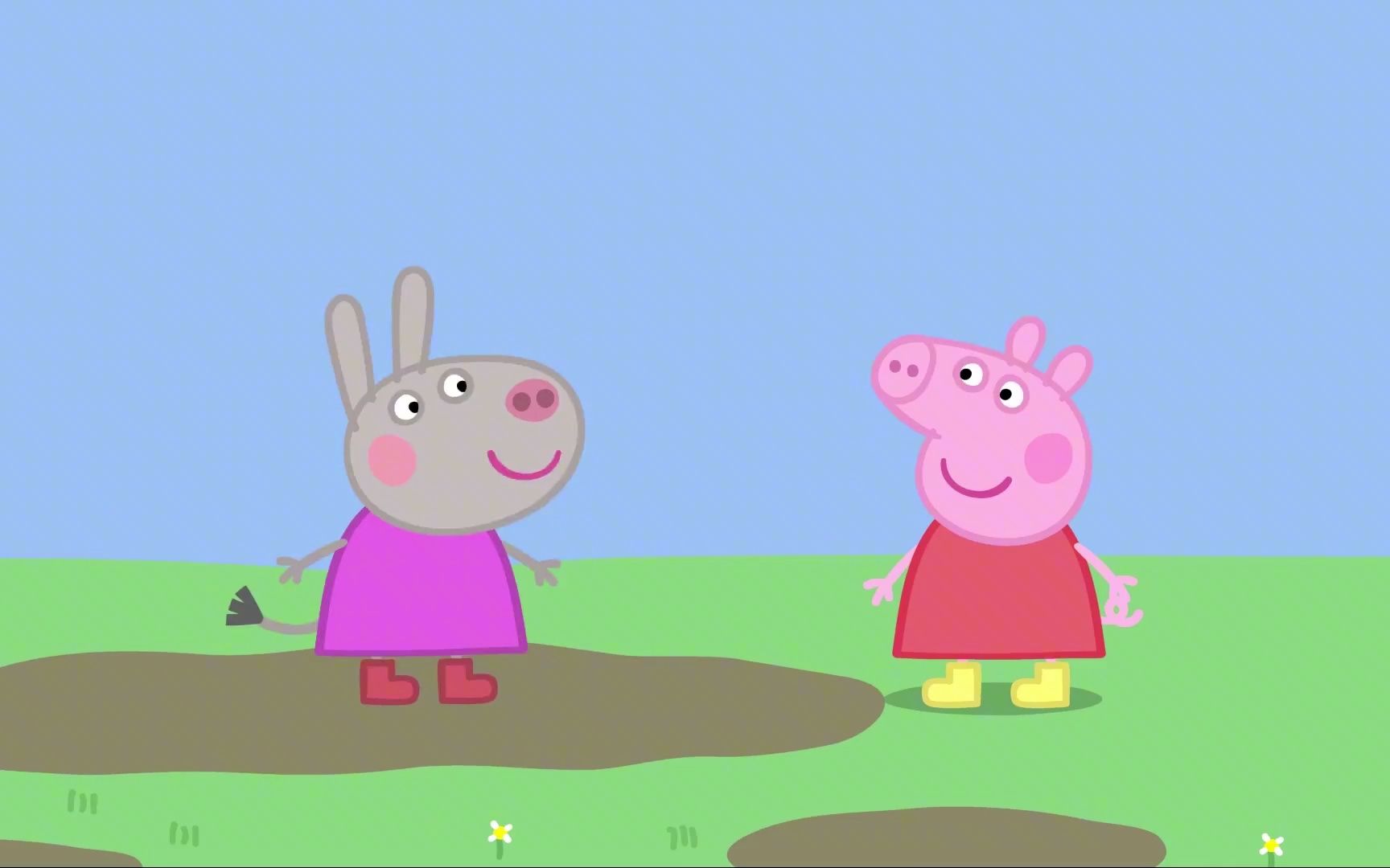 小猪佩奇:小毛驴一家来佩奇家做客,两家人开心玩耍其乐融融