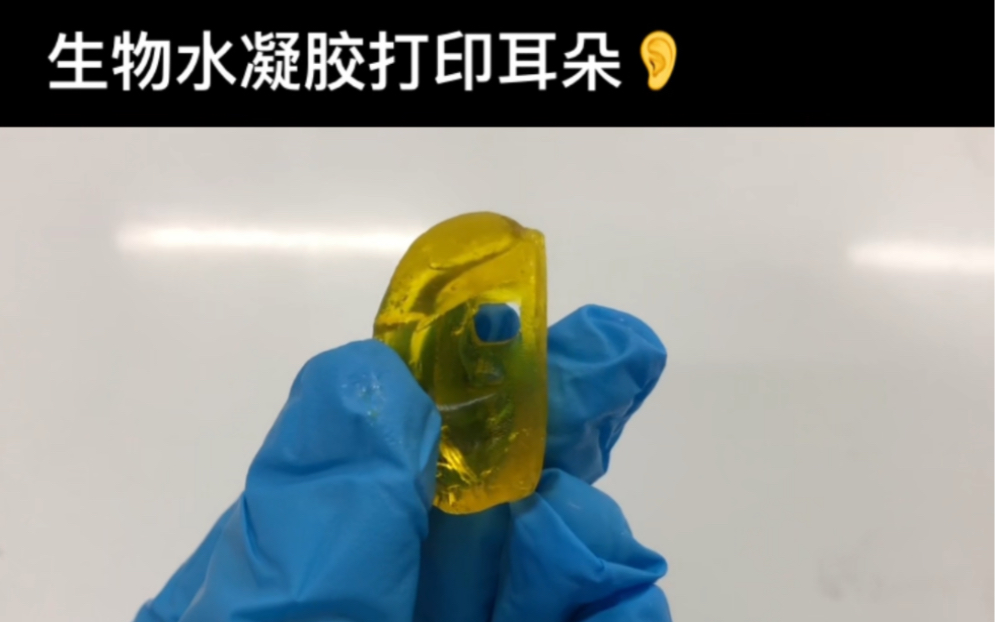 生物水凝胶3d打印耳朵90-makex dlp 光固化生物打印机#3d打印#科研