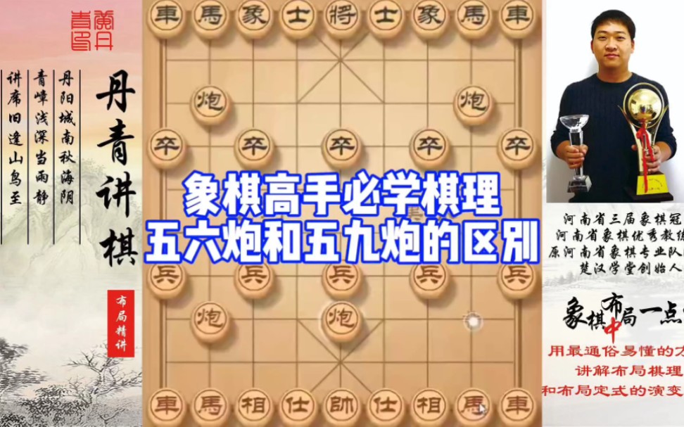 象棋高手必学棋理,五六炮和五九炮的区别!如何快速提升象棋水平系统学棋?如何学习布局,中局,残局?少走弯路,真心教棋,带你上业九,不上业九不...