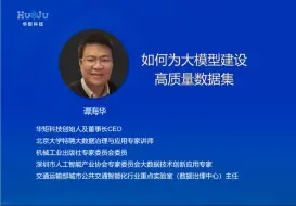 Download Video: 如何为大模型建立高质量数据集