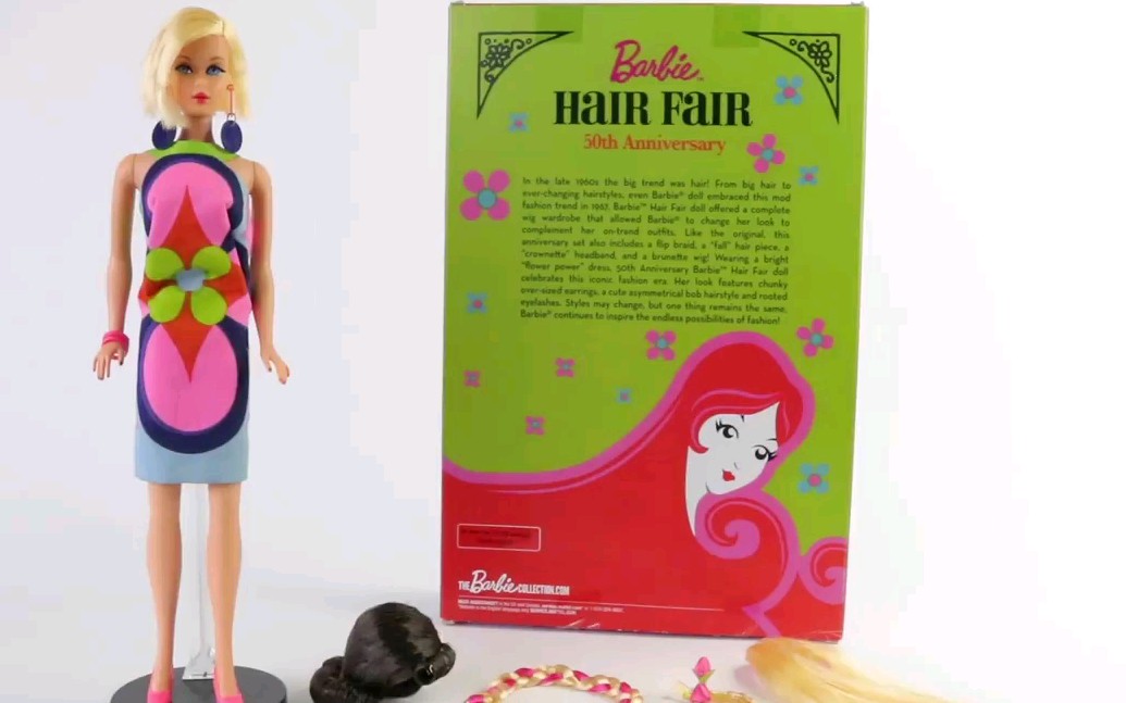 [图]【搬运 博览会50周年芭比】Hair Fair 50th Anniversary Barbie Gold Label Unboxing Review