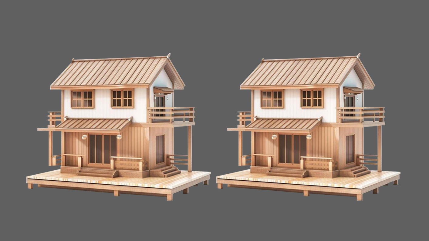 【3dmax建模】木房子模型制作,适合初学者盲冲的案例!