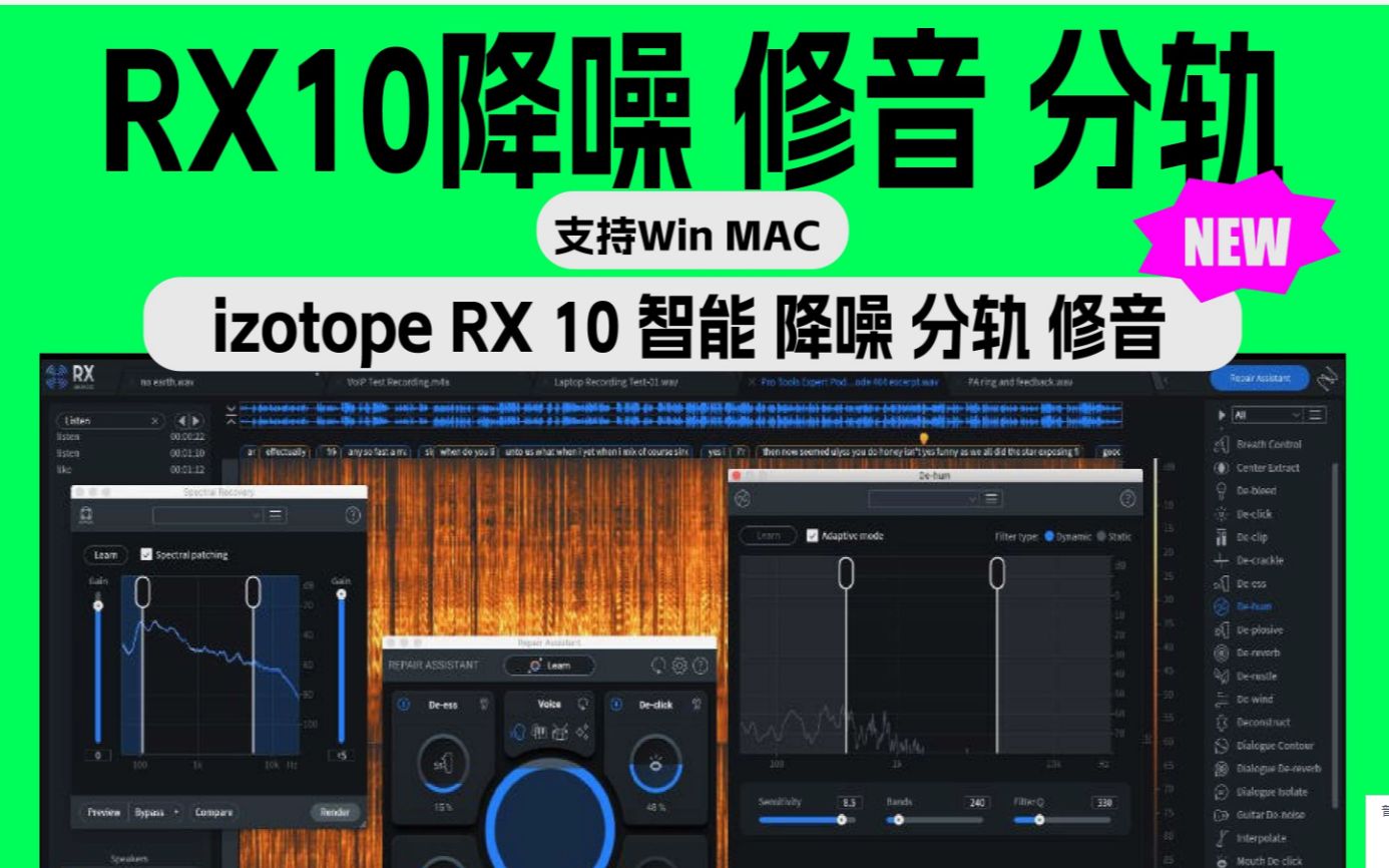 iZotope RX 10 Audio Editor 10.3 (简体中文汉化版)音频人声处理软件哔哩哔哩bilibili