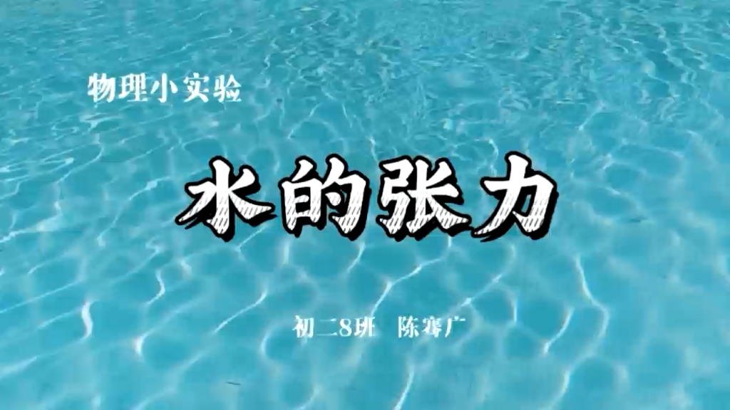 物理小实验水的张力哔哩哔哩bilibili